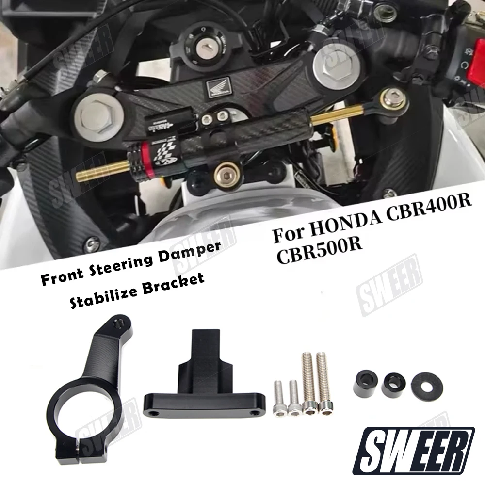 

Motorcycle Directional Damper Titanium Ruler Base Bracket Fit For Honda CBR400r CBR500r Prevent Forward direction From Swaying
