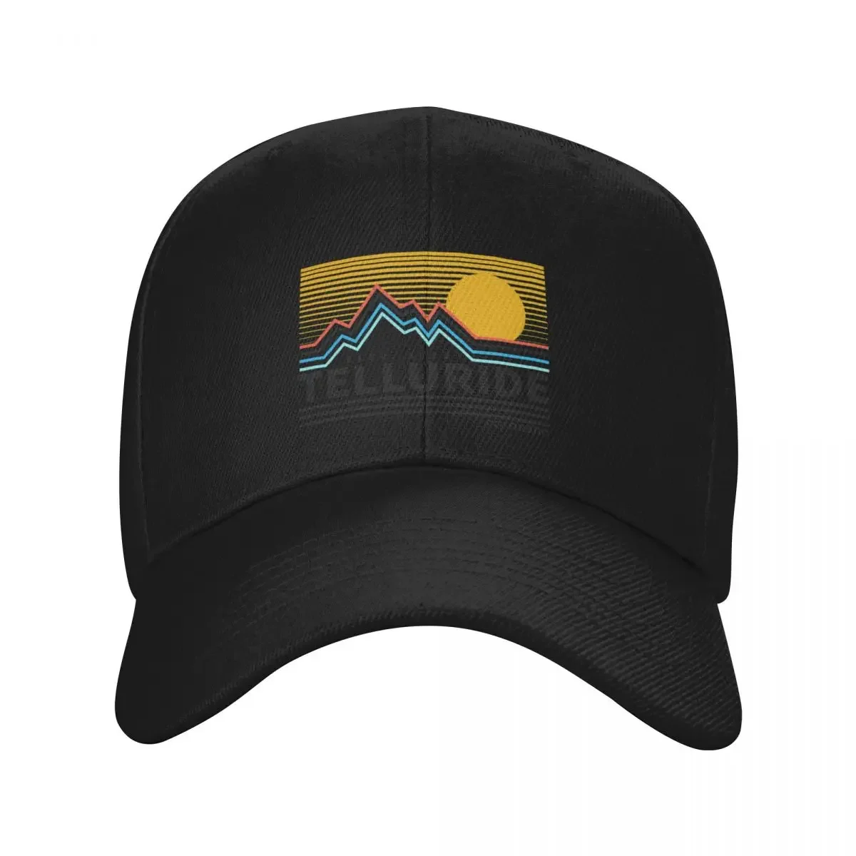 

Telluride Colorado Vintage Retro Hiking, Snowboarding Adventure Skiing Mountain Baseball Cap golf hat genuine Boy Child Women's