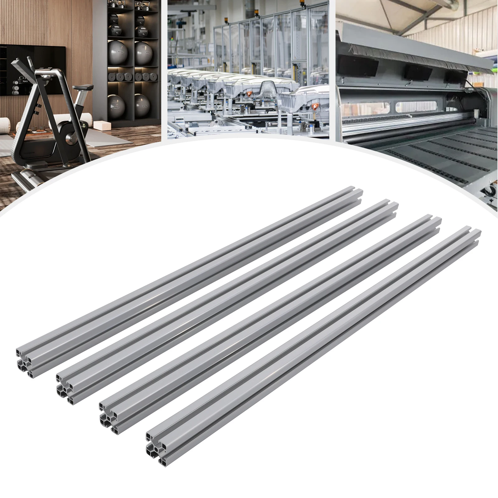 

4-Pack T-Slot Aluminum Profile 6063 Anodized Aluminium Extrusion for DIY/Workbenches/Automation
