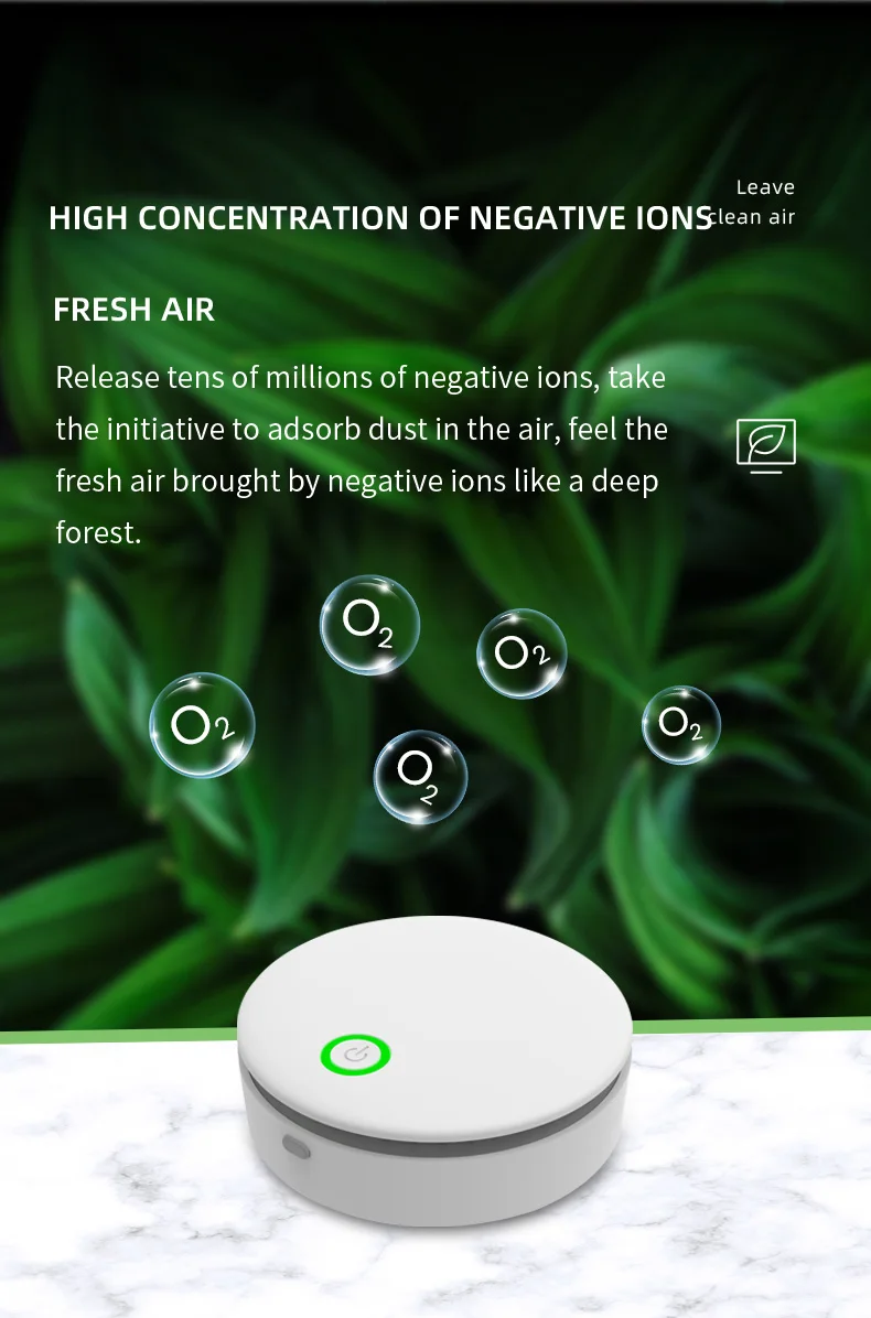 Portable Ozone & Ionic Air Purifier 2 in 1 Eliminate Odor for Home, Car, Refrigerator, Shoe Cabinet, Pet Room, Hunting Bag