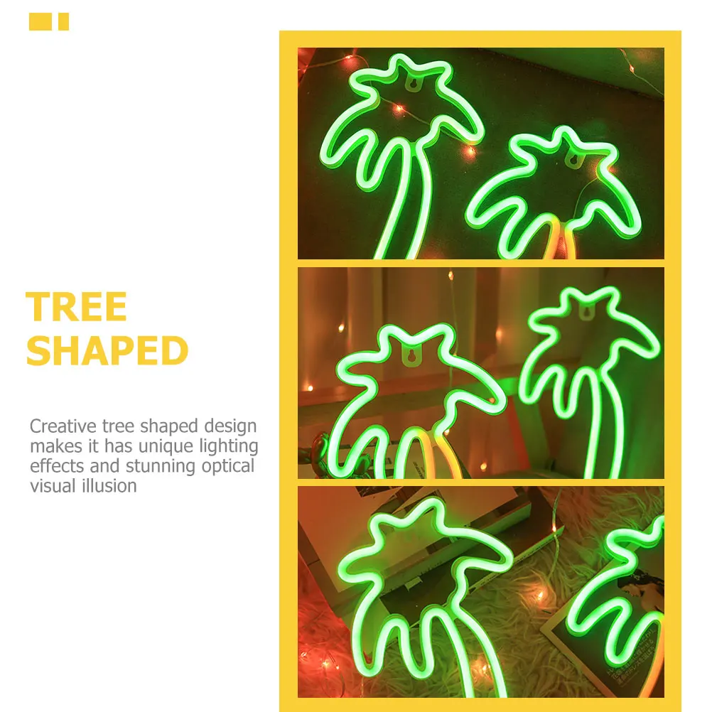 

Neon Lamp Palm Tree Shape Usb Operated Decorative Sign For Wall Window Party Led Lamp Sign Bar Neon Light Creative Tree