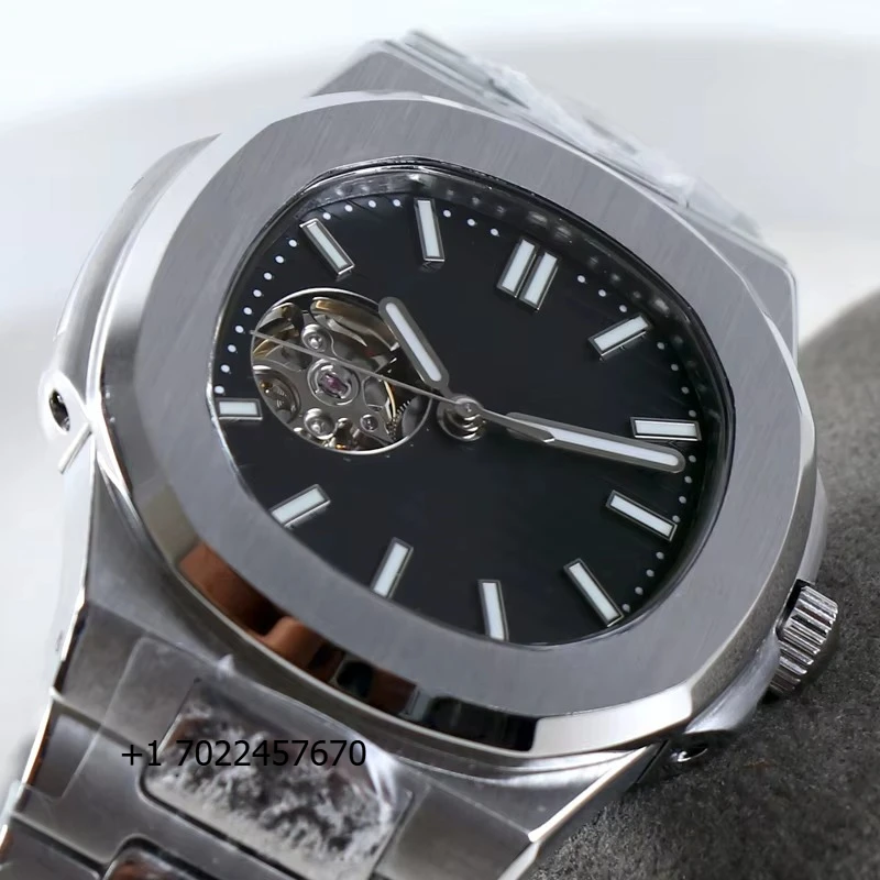 

Custom DIY Name No LOGO Watch Automatic Movement NH38 Watch Mechanical Sapphire Crystal Watches MEN Luxury NH38 Hollow Out Dial