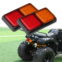 2pcs 12V red light+yellow light 72LED taillight signal lights suitable for cars, beach bikes, trucks