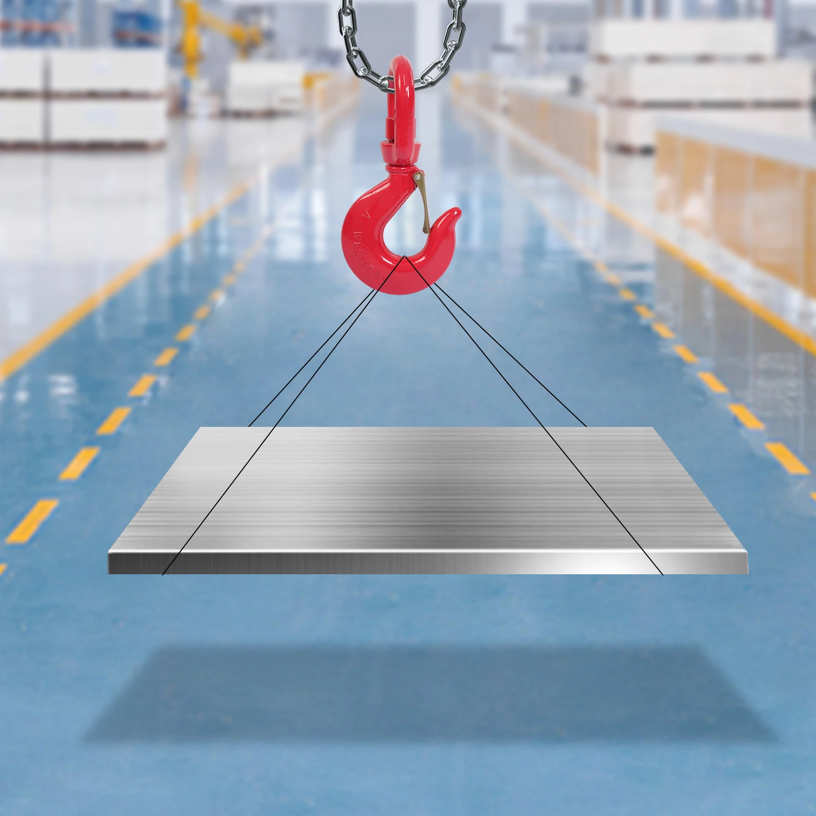 

Поворотный крюк 11т, подъемный крюк, красный, из легированной стали