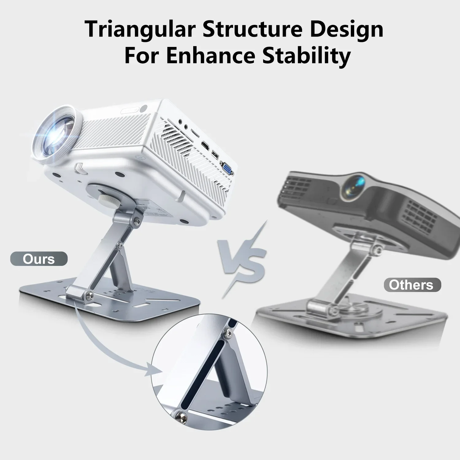 Universal 1/4 Inch Screw Interface Mini Projectors Bracket Desktop Projector holder Stand Table Mobile Projector Wall Mount fold