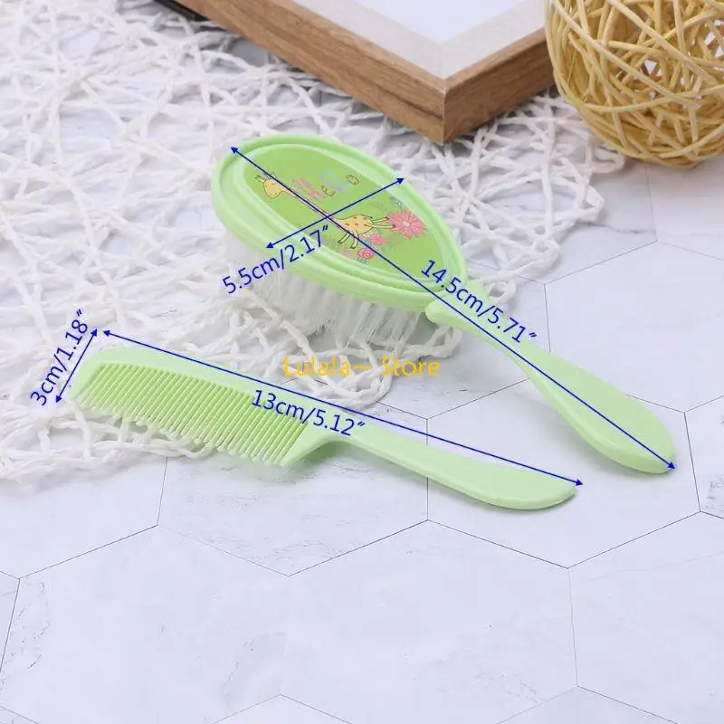 

Y4QA расческа для новорожденных, мягкая детская расческа для массажера головы, набор инструментов, мини-портативная щетка для за