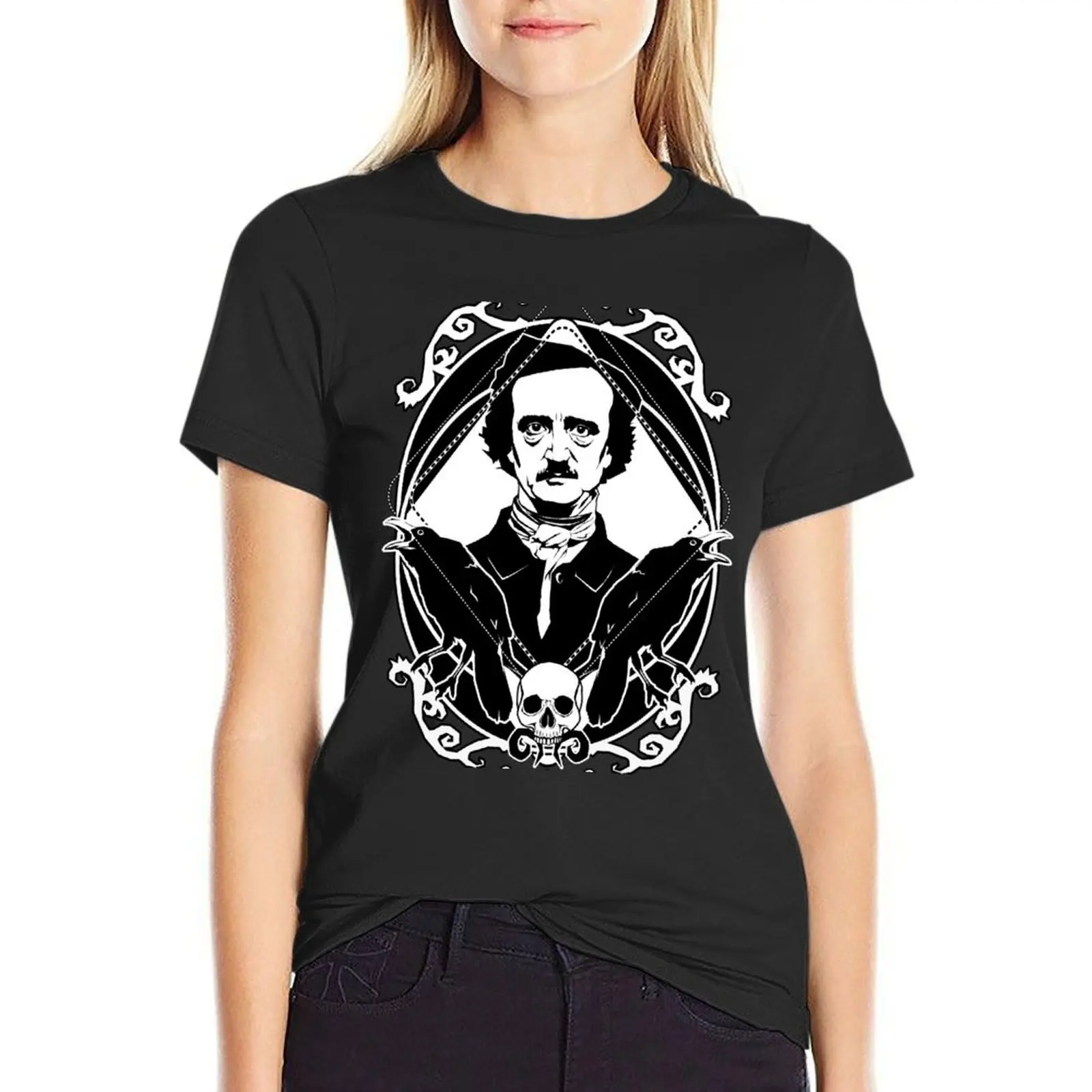 Edgar Allan Poe - The king of macabre T-Shirt hippie clothes shirts graphic tees Women's tops