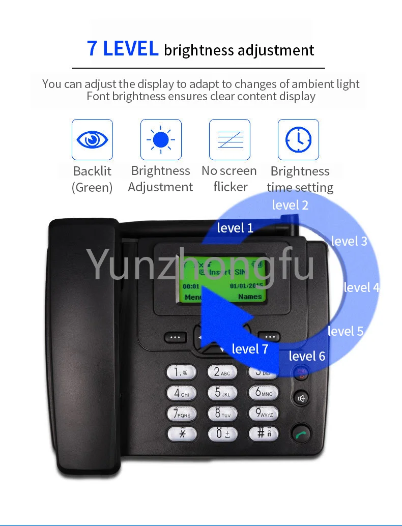 Landline Phone with SIM Card Slot GSM ETS3125i Home/Office Fixed Wireless Desktop Phone