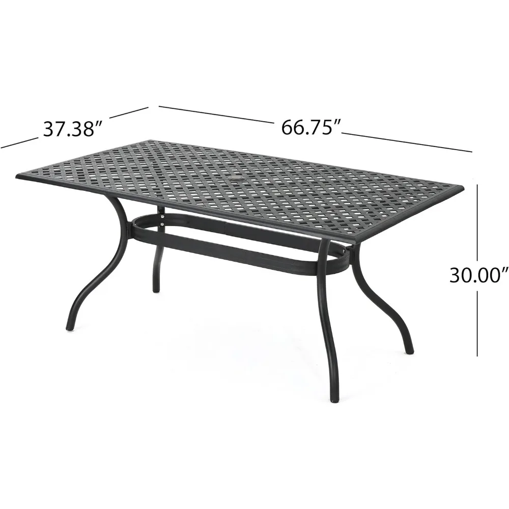 Outdoor Table with Rectangular, Aluminum Build Guarantees A Weather Resistant Design, Outdoor Tables.