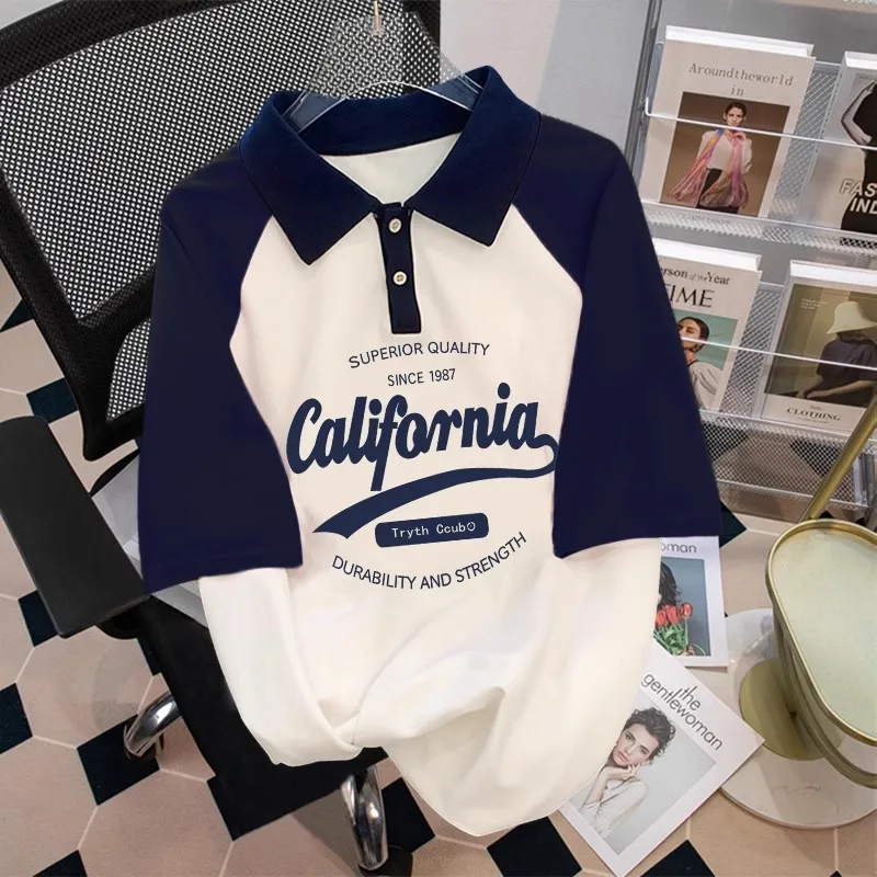 

Женская футболка из чистого хлопка Ne ort Sve в стиле ретро, шикарная, летняя, большого размера, цветная, модная брендовая, INS, маленькая, лучшая...