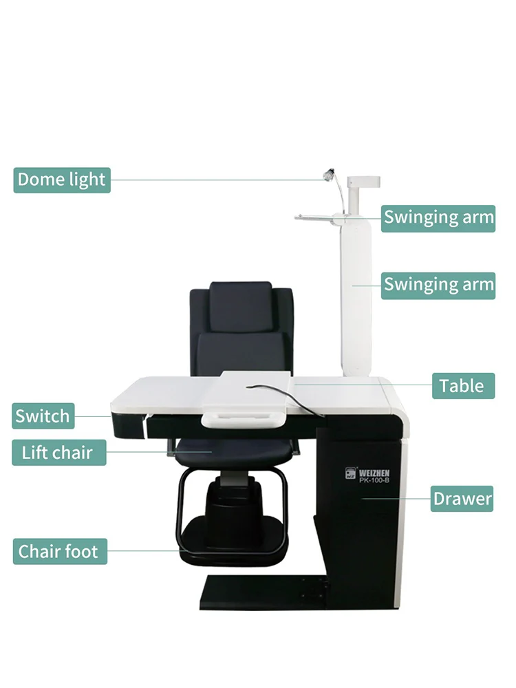 PK-188B Integrated Optometry Electric Table and Chair Unit for Ophthalmic Instruments and Medical Gear High-Quality