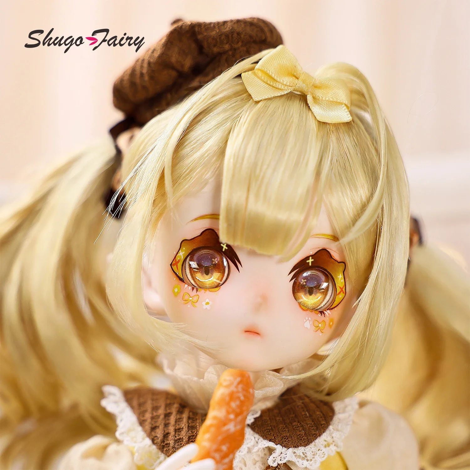 슈가페어리 오리지널 1/4 BJD 마코토 B 스윗 푸딩 테마 핸드페인팅 디저트 메이크업 & 관절 바디 풀세트 레진 아트 인형