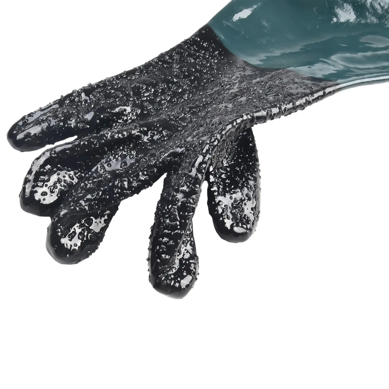 Brand New New Sandblasting Gloves Gloves 60cm Stitching 1 Pair 2pcs 60*30cm Green Stitching Black PVC + Cotton