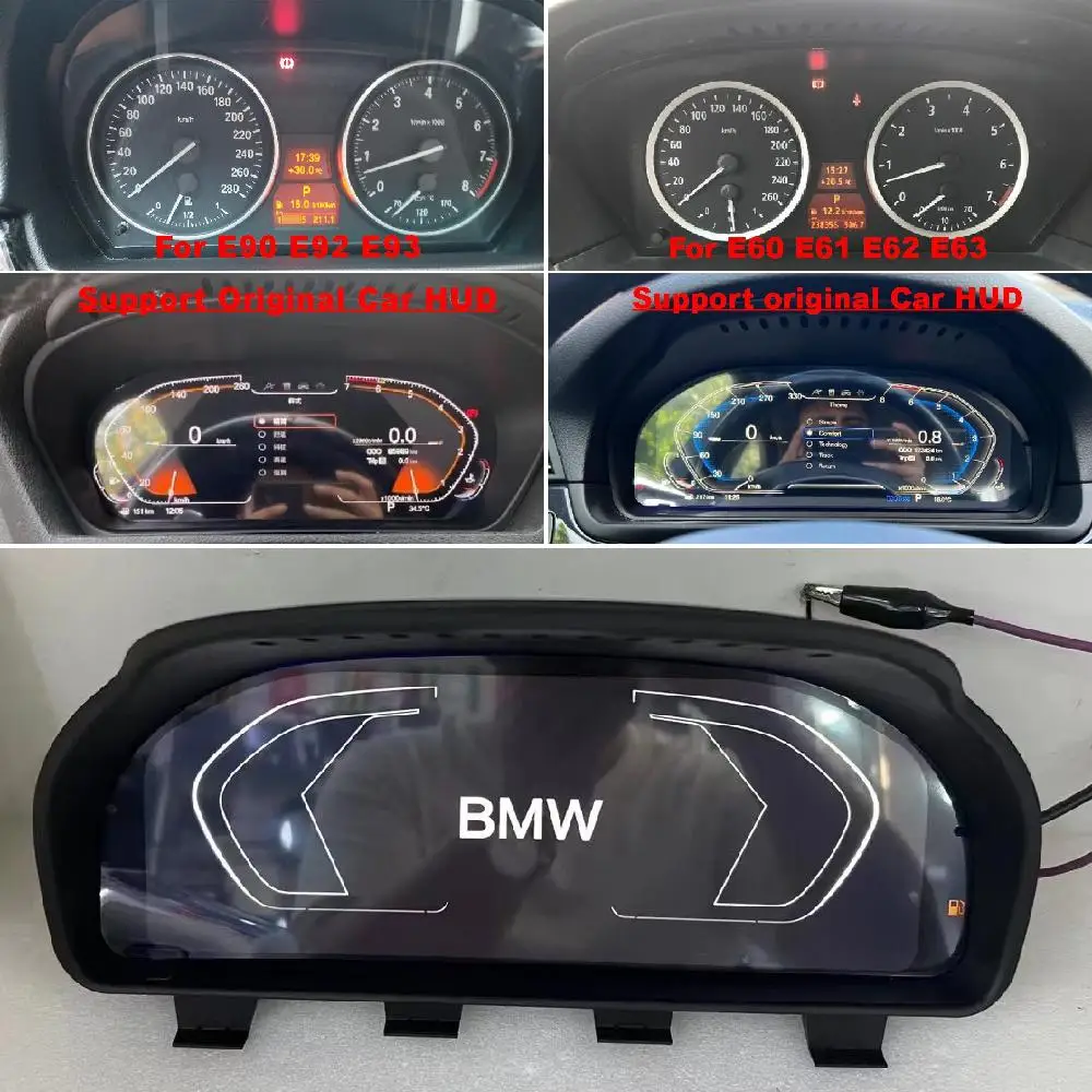 El último Panel de tablero Digital LCD para BMW 3/ 5 E60 E61 E62 E90 E92 E93, instrumento Virtual de grupo de mandos, velocímetro de coche