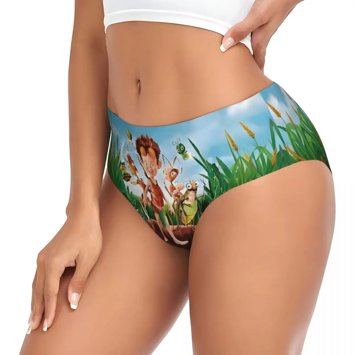 مخصص الكرتون النمل الفتوة أنيمي ملخصات الملابس الداخلية النسائية مريحة تمتد الخيال مغامرة فيلم كوميدي سراويل