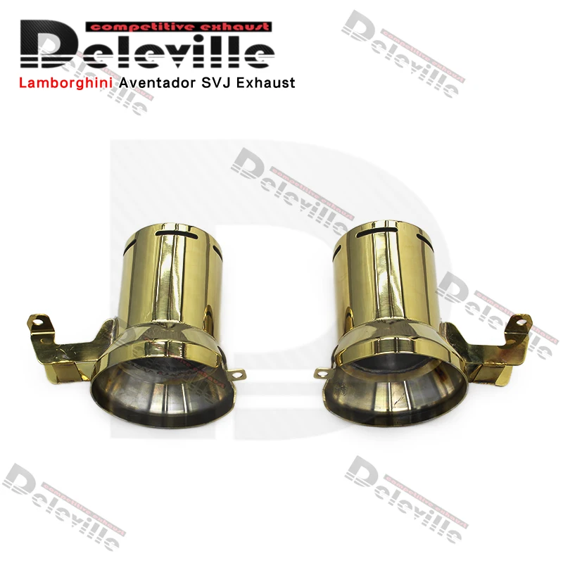 Auto Exhaust Tips Plating Gold Exhaust Nozzle For Lamborghini Aventador SVJ Stainless Steel Tail Throat Automotive Accessories view 4