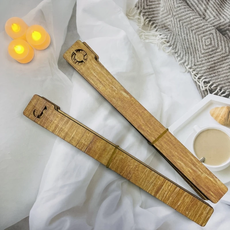 Marcapáginas madera con letras huecas, 4 Uds., para profesores, lectores, amantes los libros