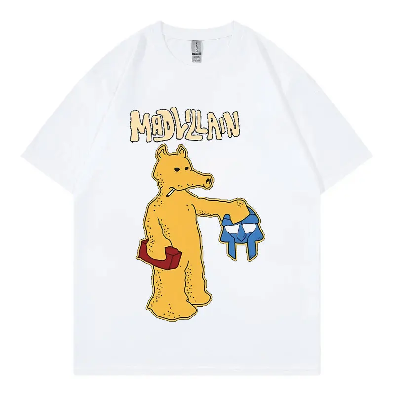 مضحك الكرتون الراب كواسيموتو تي شيرت مغني الراب Mf Doom Mad Villian الجرافيك تي شيرت الرجال النساء الهيب هوب موضة تي شيرتات قصيرة الاكمام