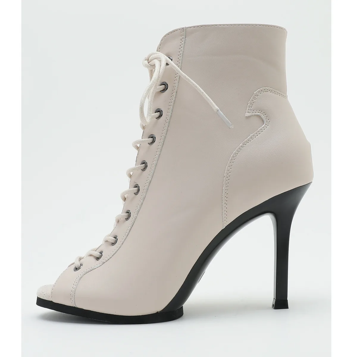 2025 New Fashion platform Lace-up Boots Women\'s shoes Latin Dancing Outdoor Sexy Stilettos Booties Plus Size