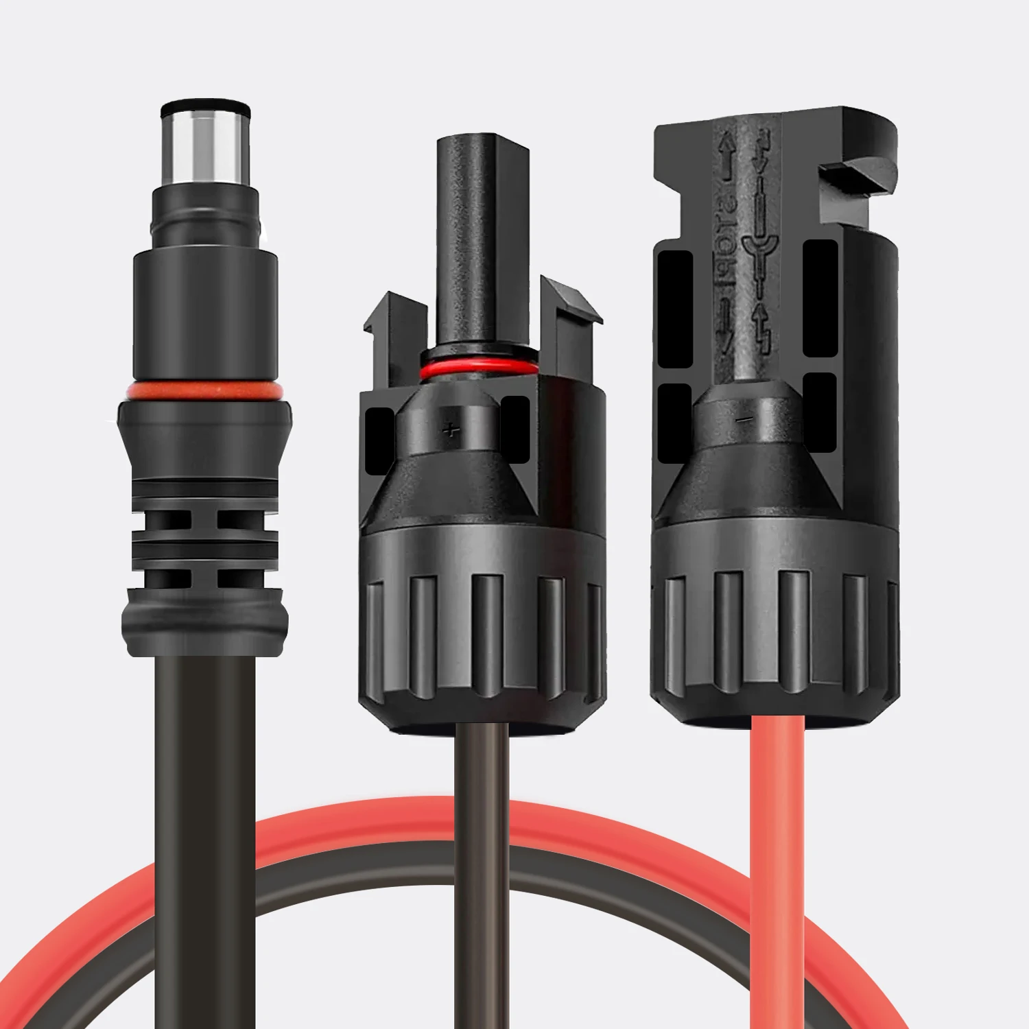 Solar Panel Connector to 8mm Adapter Cable 14AWG for Portable Power Station Solar Generator, 3.3FT Extension, DC 8mm