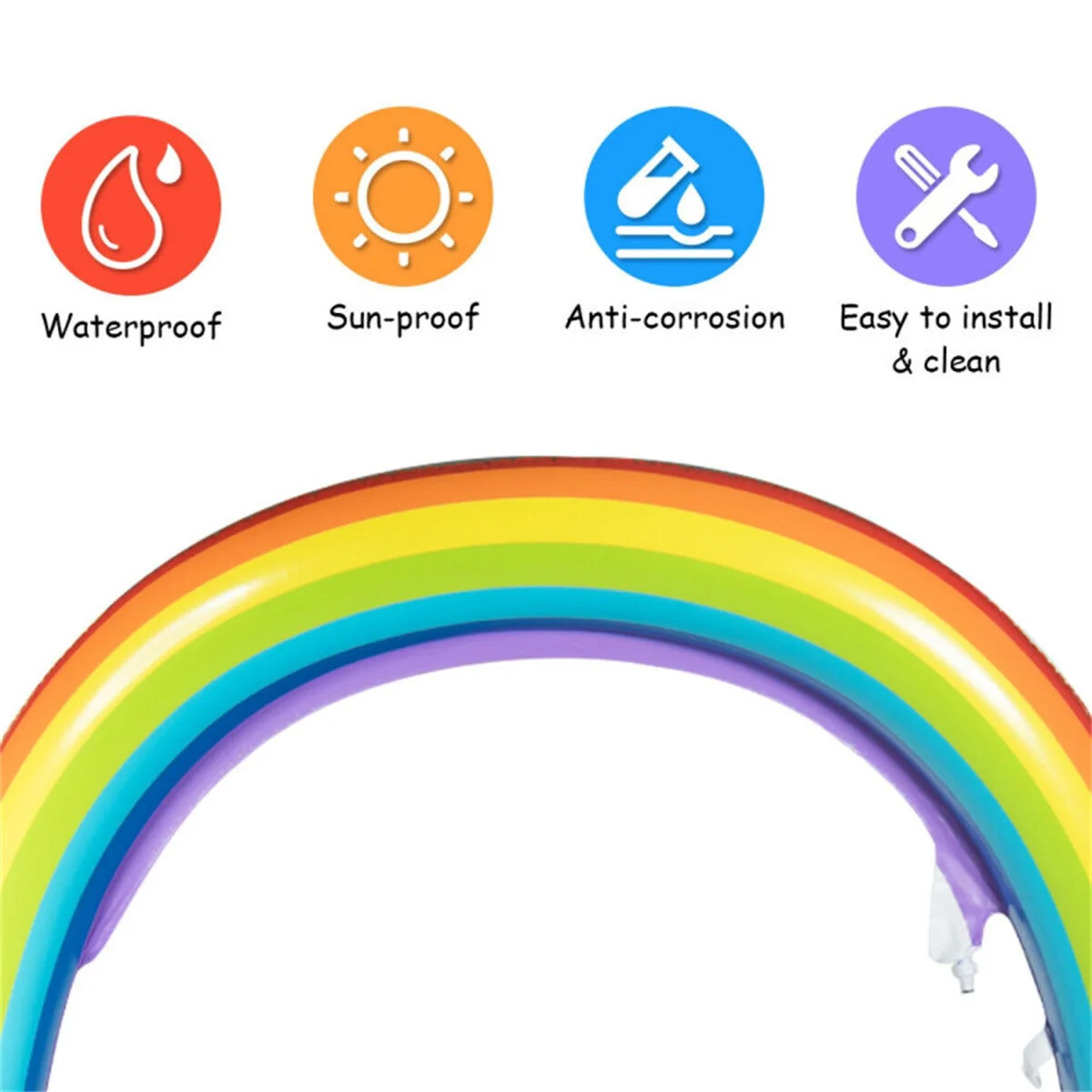 لعبة الحديقة المائية القابلة للنفخ بألوان قوس قزح للأثاث الخارجي