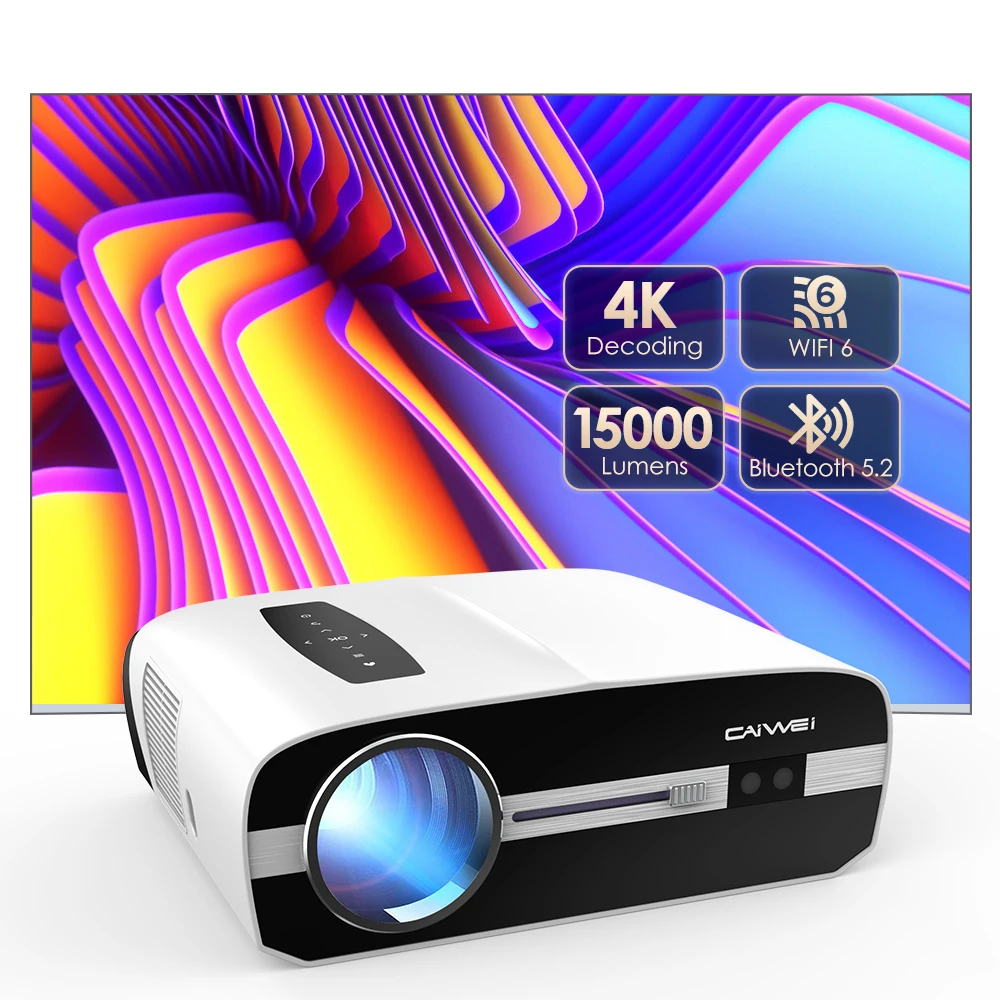 

4K 1430ANSI High Brightness Smart WiFi6 Projector Auto Focus Daylight Projector for Movies Android Home Theater Beam Projector