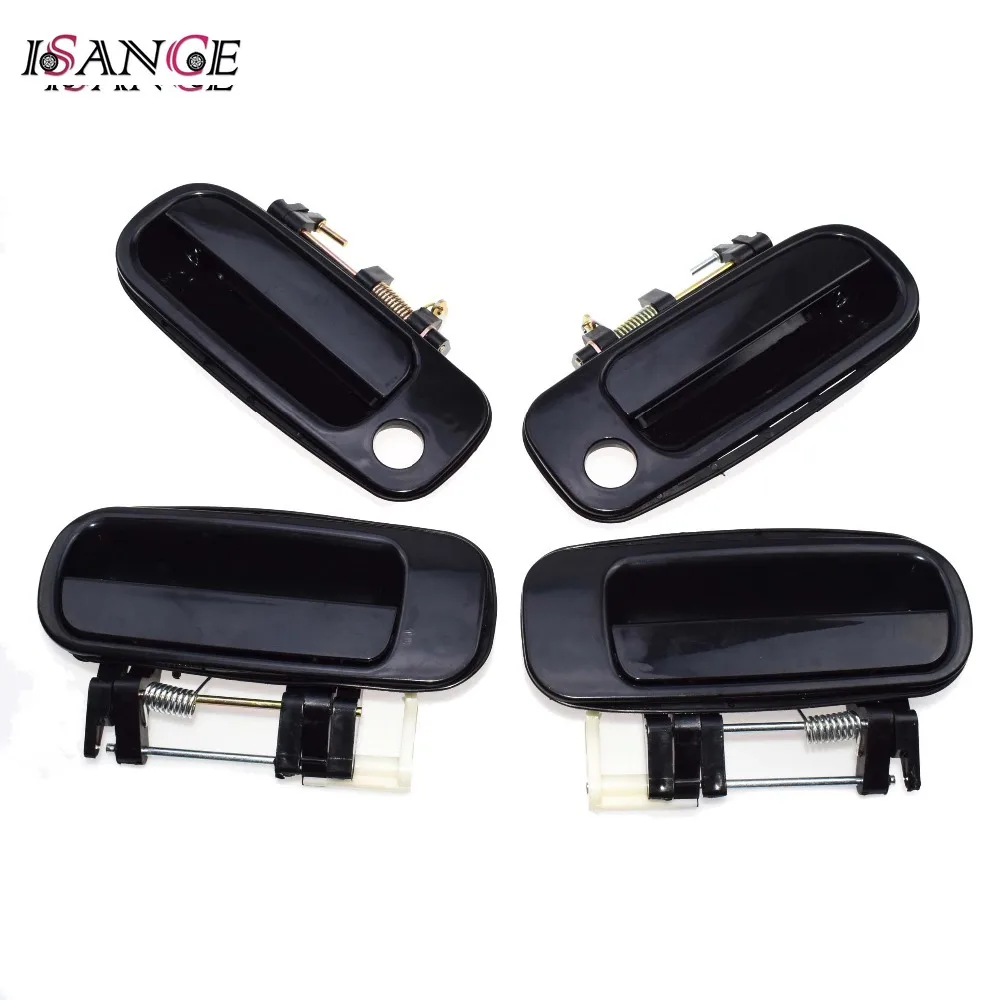 6 Pcs Black Exterior Door Handle & Door Locks Kit For Toyota Camry 2.2L 3.0L 1992 1993 1994 1995 1996 Front Rear Left Right