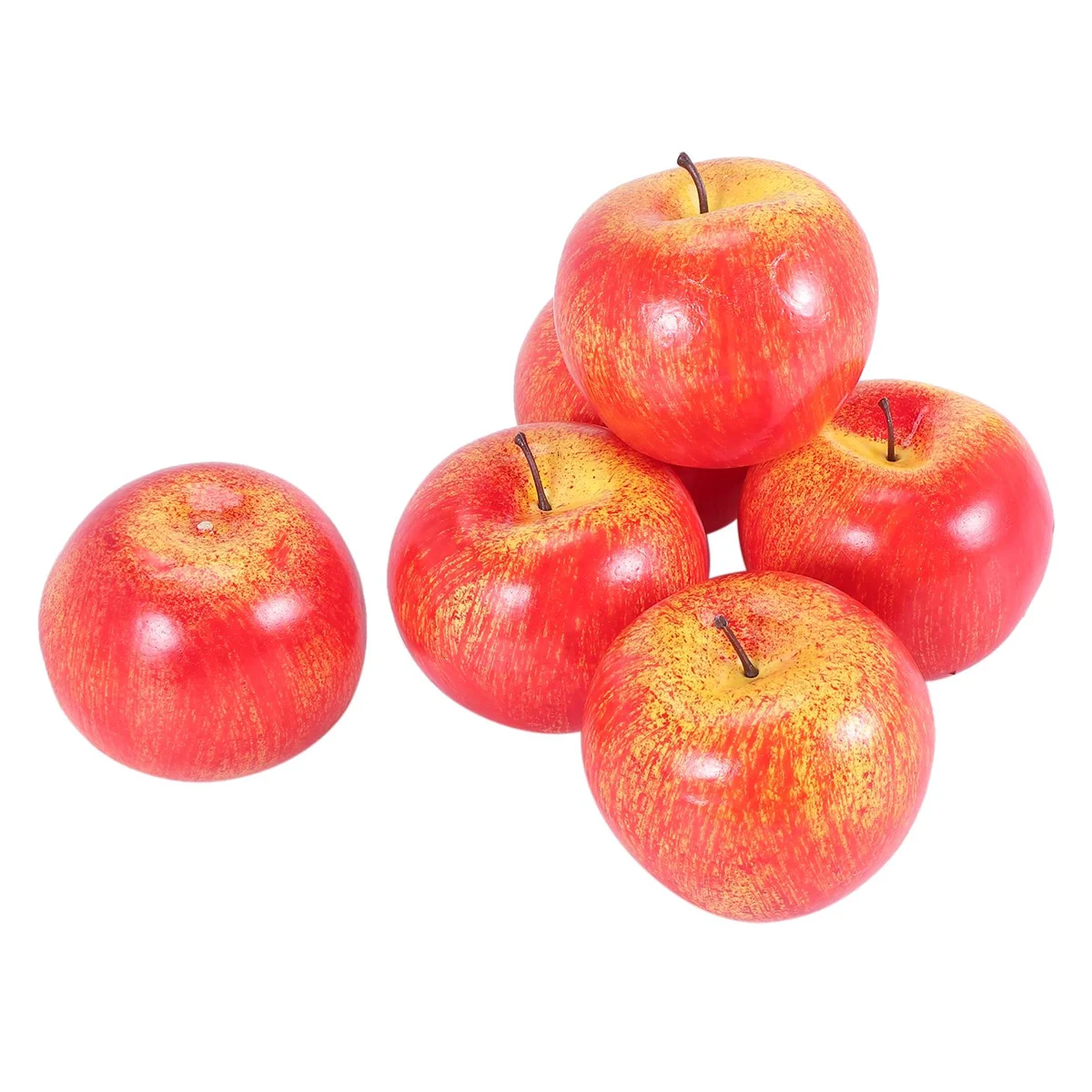Decorative Artificial Plastic Fruits Imitation Home Decor 6pcs Red