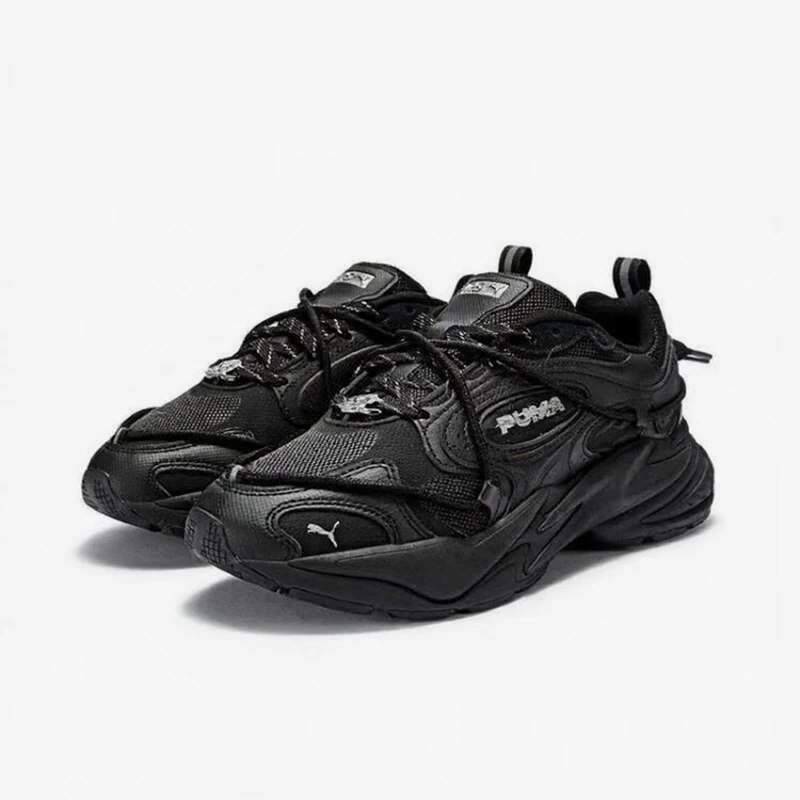 Puma genuine RSLITE new men's and women's black mesh casual shoes 406667-01