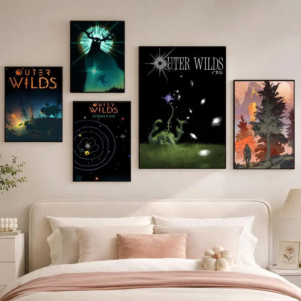 O-Outer Wilds Game Poster Room Decoration, Home Wall Art Printing, Waterproof Bedroom Poster, Gift