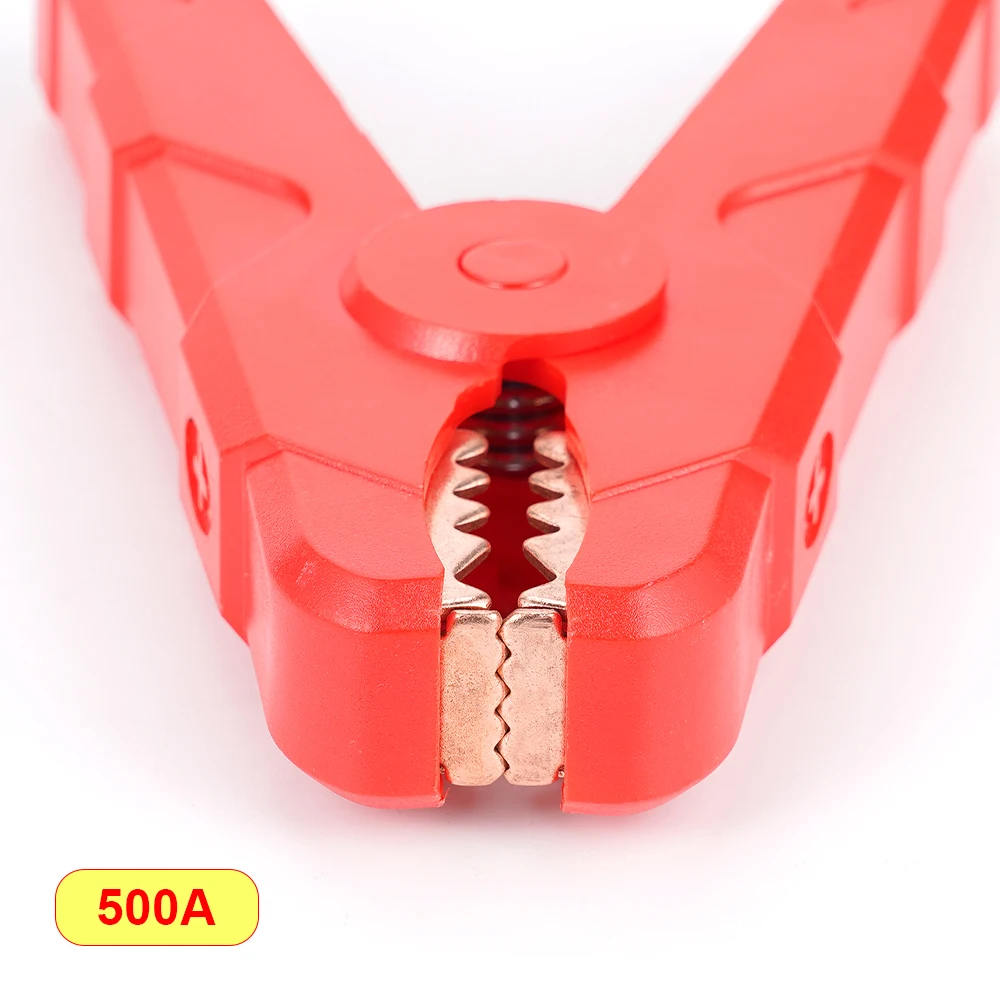 1 pair 100A/200A/300A/500A Copper Alligator Clips Lead Clip Terminal Crocodile Clamp Test Connector for Electrical Battery Start