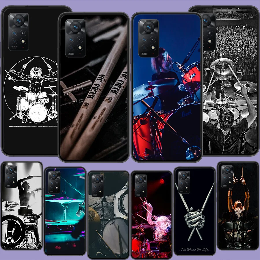 Drum Drummer Music Dj Phone Case For Redmi Note 13 5G Plus 12C 12 10A 10C 10 9 8 9A 9C 9T 8A S2 K60 K70 Pro 7 7A 6 6A Xiaomi A2