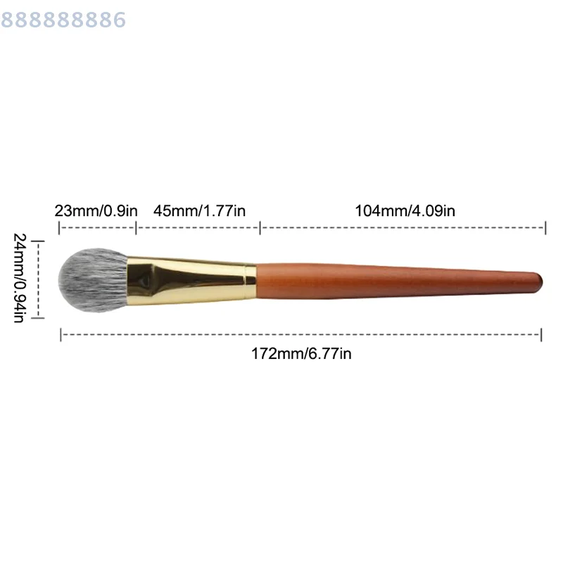 필수 화장 도구 천연 헤어 블러쉬 브러쉬 프로 메이크업 아티스트용 염소털 얼굴 디테일 섀도우 블러셔 브론저