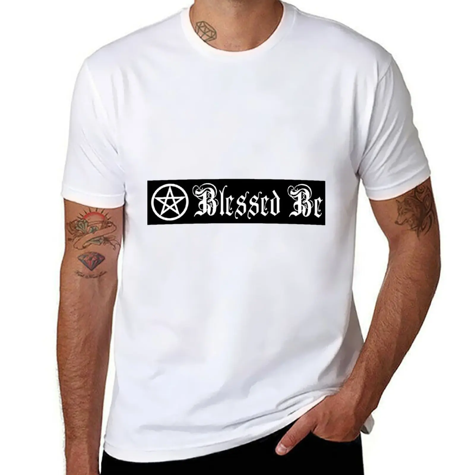 

Pentacle with Blessed Be - 1 T-Shirt man tshirt t shirts for man graphic vintage T-Shirt
