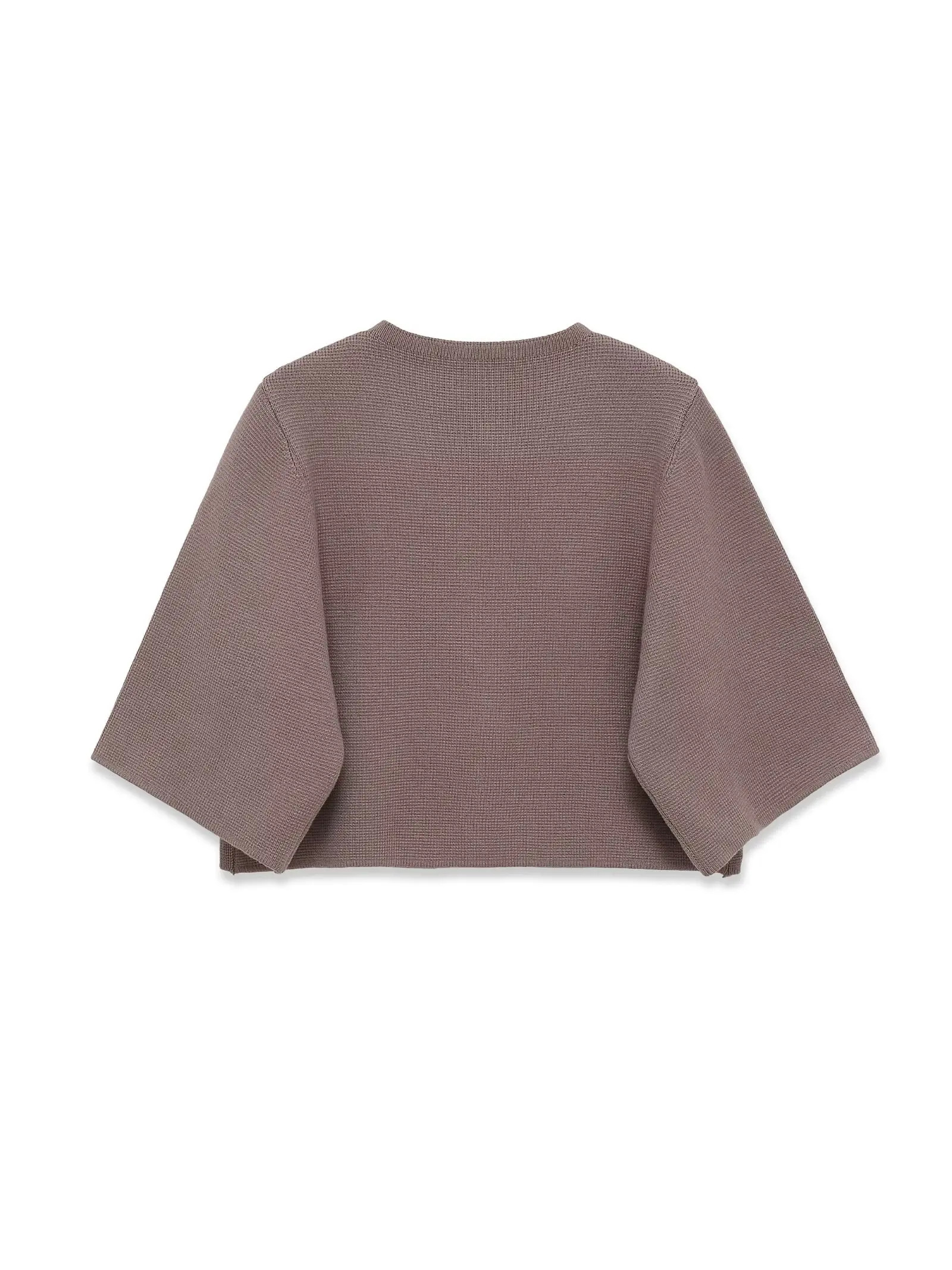 

Вязаный жакет Ele Sweet с пуговицами, широкими рукавами 3/4, круглым вырезом, из полиэфирного волокна, повседневный, женский.