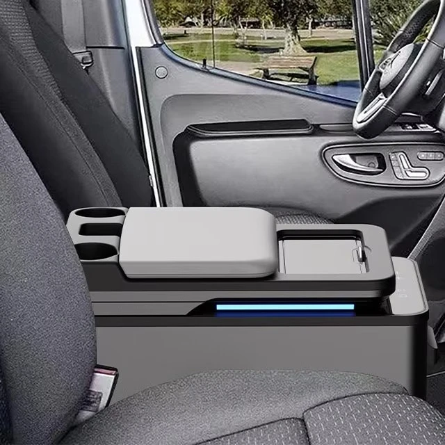 Sprinter Car Center Console Upgrade Modification Front Armrest Refrigerator With Cup Holder Compressor Cooling