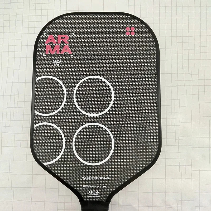 High elasticity ARMA dual density core foam hot press formed titanium wire carbon fiber pickleball paddle