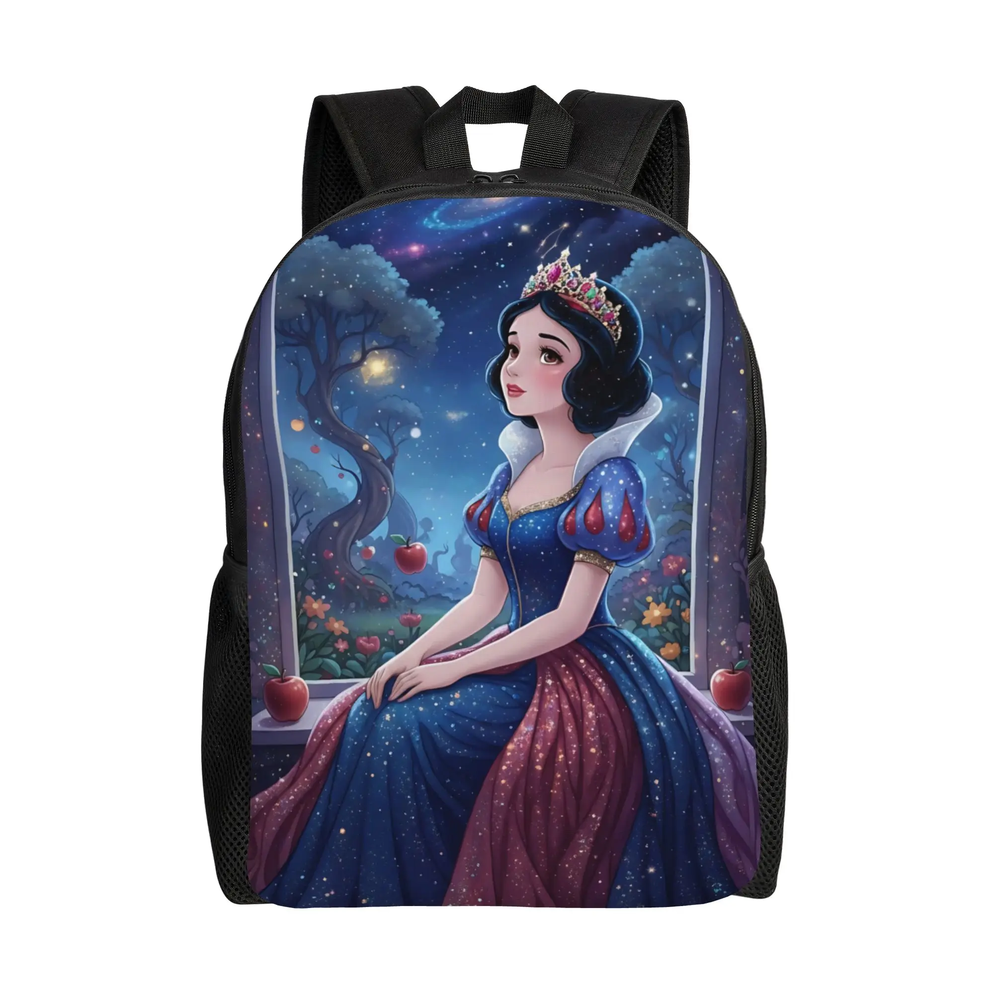 

Рюкзак для первого дня в школе с изображением Белоснежки и семи гномов, повседневный рюкзак с принцессами Диснея, для кемпинга, на молнии, 1 шт.