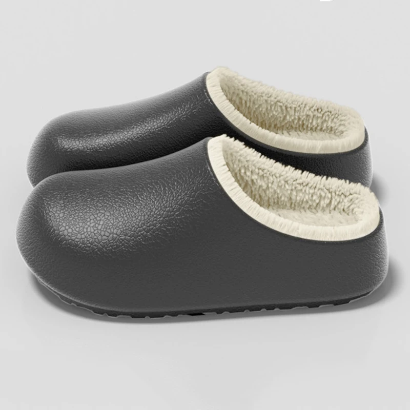 شبشب قطيفة إيفا مقاوم للماء للنساء داخلي دافئ سميك منصة أحذية قطنية امرأة خفيفة الوزن مضادة للانزلاق منفوش المنزل الشرائح #5