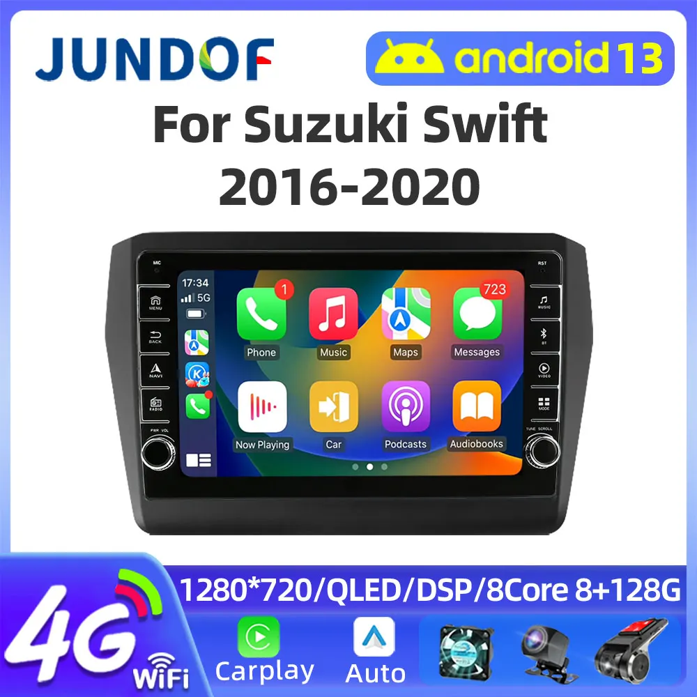 

Android 13 For Suzuki Swift 2017 2018 2019 Car Radio Stereo Multimedia Navigation GPS Video Player DSP QLED Wireless Carplay 4G