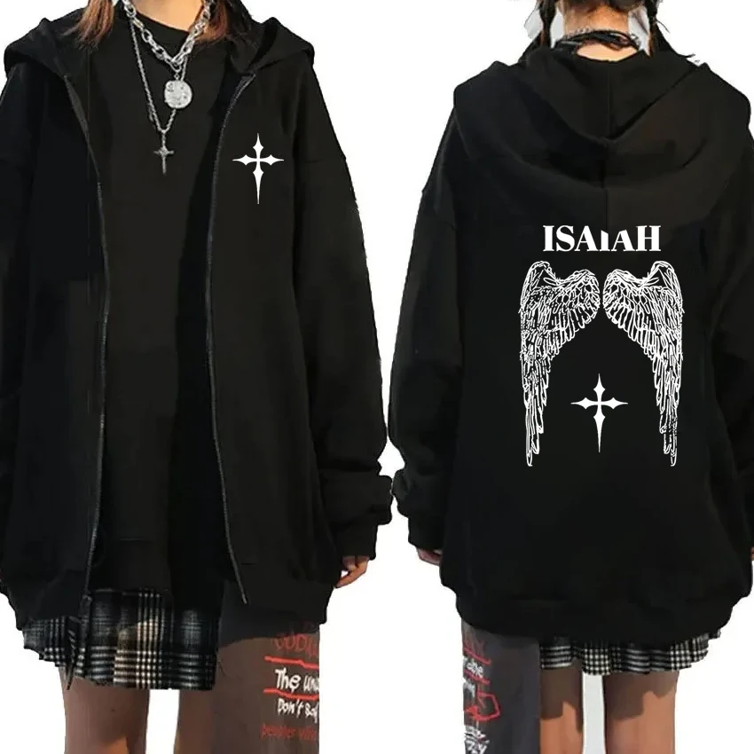 

Christian Jesus Wing Bible Verse Zipper Hoodies Men Women Jacket Long sleeve Fleece Coat Unisex Autumn Winter Casual Sweatshirt