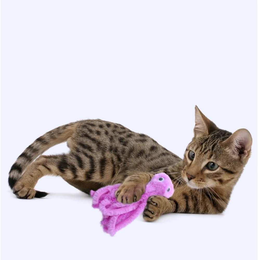 Cat Toy Cute Octopus Plush Toy Bite Resistant Teeth Interactive Play Pet Supplies Cat Dog Toys Octopus