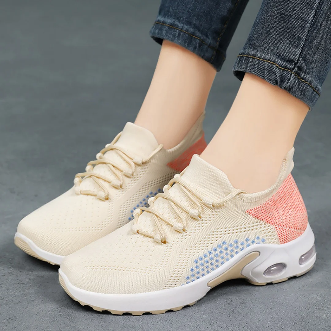 Schoenen Vrouwen 2024 Zomer Mode Vliegen Geweven Ademende Comfortabele Casual Sneakers Hardloopschoenen