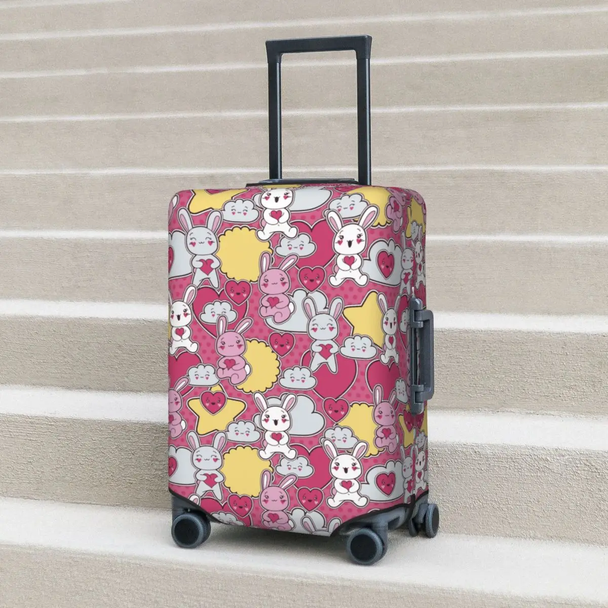 

Cute Animal Doodles Suitcase Cover Japanese Holiday Business Elastic Luggage Supplies Protection