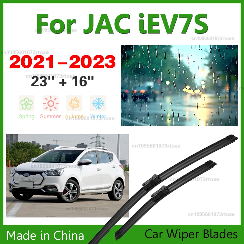 

Car Wiper For JAC iEV7S 2021-2023 23" + 16" Front Wiper Blades Brushes Cutter Accessories 2021 2022 2023
