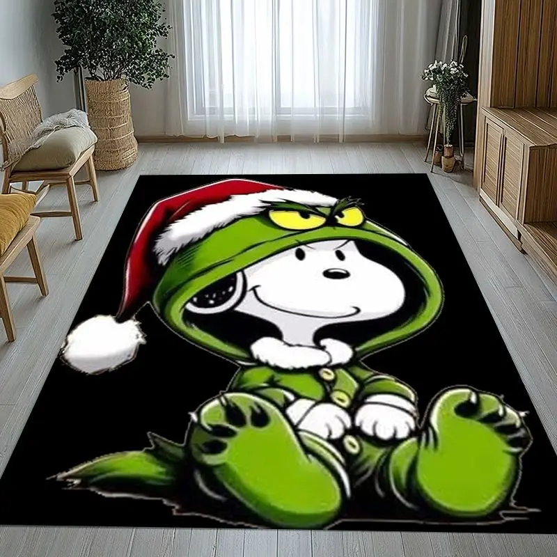Kawaii S-Snoopys Dog Cartoon Soft Non-Slip Large Area Rug for Living Room,Bedroom Playroom Carpet Mat for Sofa,Home Decor Gift