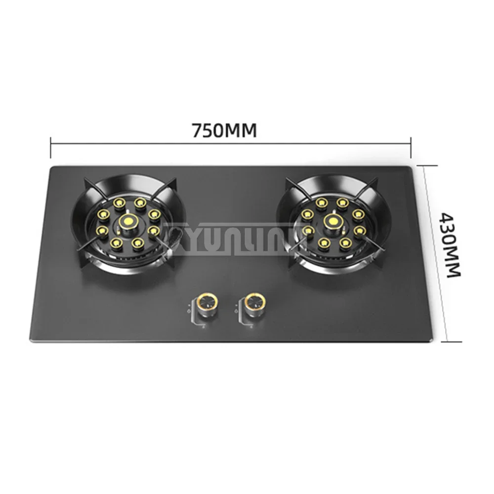 Gas Stove Dual Stove Household Embedded Natural Liquefied Gas Timing Hob For Kitchen