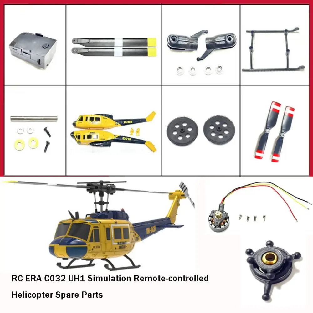RC ERA RC Helicopter Spare Parts C032 UH1 Simulation Main Blade Landing Gear Main Propeller Body Shell