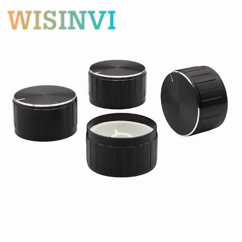 5 قطعة سبائك الألومنيوم الجهد المقبض HIFI مكبر للصوت حجم المقبض غطاء قطر 30 مللي متر الارتفاع 17 مللي متر D محور/زهرة على شكل ثقب 6 مللي متر #2