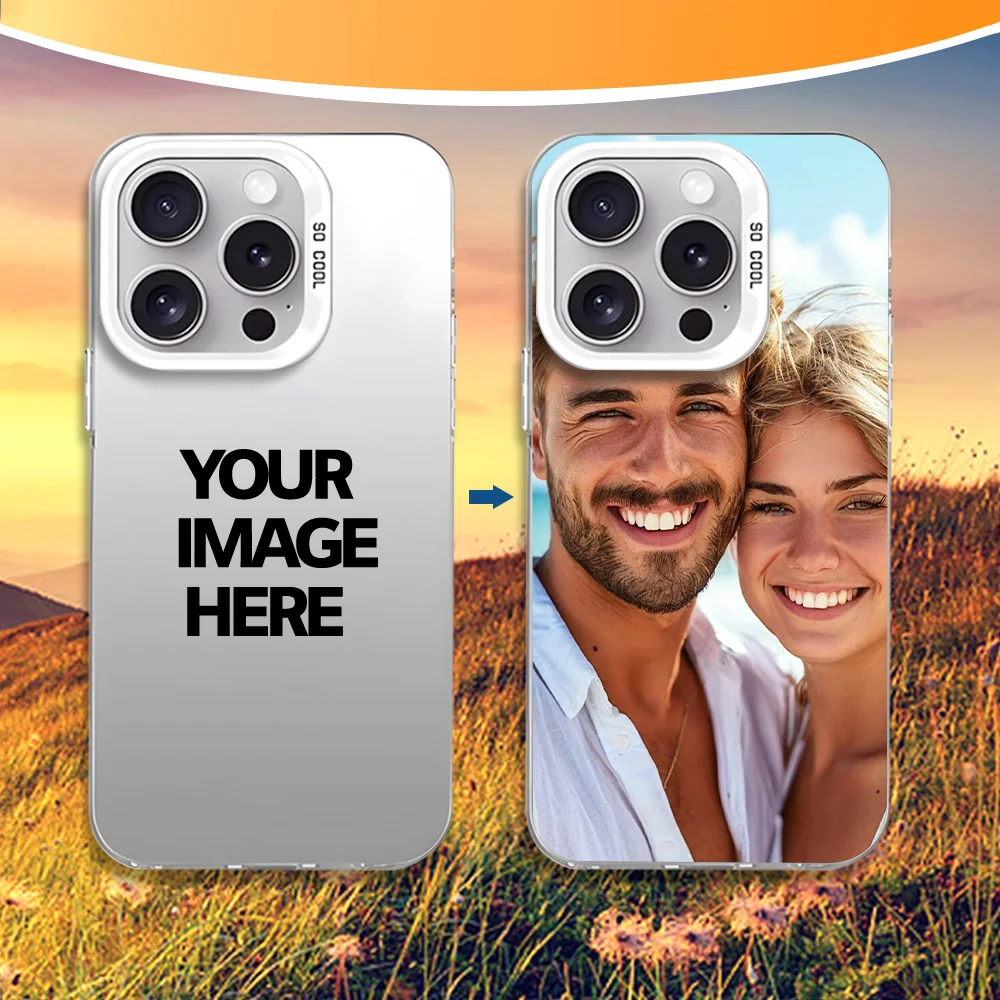 Voor iPhone 17 16 15 14 13 12 11 Pro Max Mini SE 2020 2022 Air XS XR 7 8 Plus 16e DIY Foto Aangepaste Case IMD Schokbestendige Cover